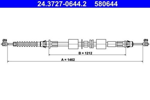 Parking brake cable ate fits - brake,