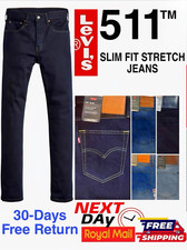 Levis 511 Slim Fit Comfort Stretch Mens Denim Jeans Zip Fly New