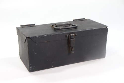 Vintage steel tool box - vintage,