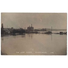 TEWKESBURY The June Flood 1924, Gloucestershire RP Postcard Unused