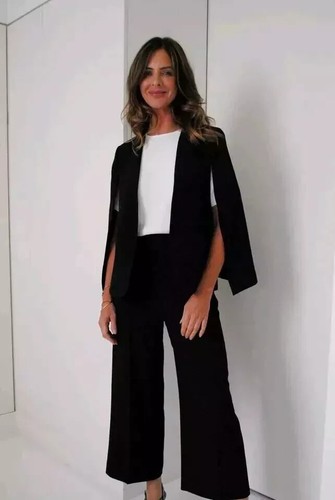 Zara black cape blazer poncho - zara,