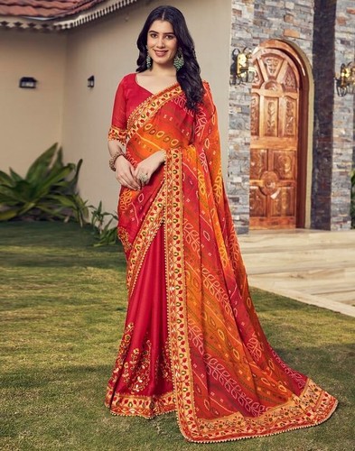 Women chiffon bandhani - women's,