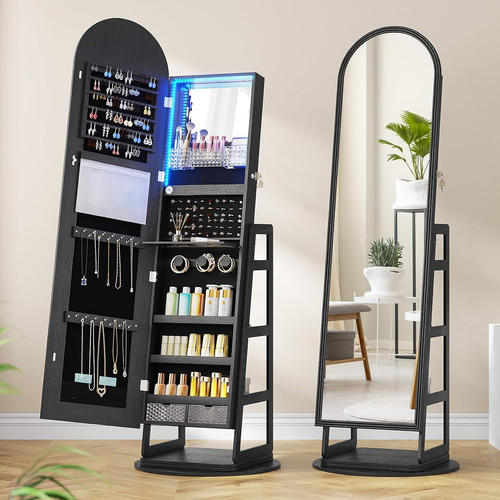 Arched mirror jewelry - mirror, cabinet