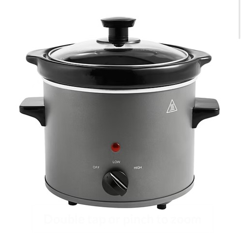 Grey compact slow cooker 8l - compact,