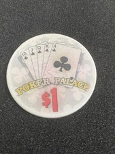 POKER PALACE CASINO NORTH LAS VEGAS $1 CASINO CHIP CLUBS LTD ED CLOSED CASINO
