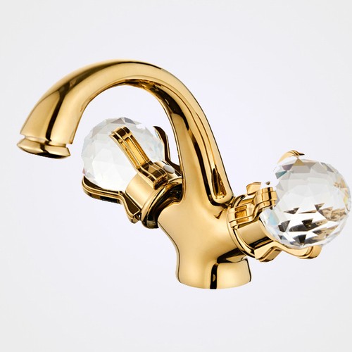 Polished gold brass bathroom - brass,