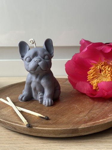 French bulldog candle handmade - bulldog, candle-handmade