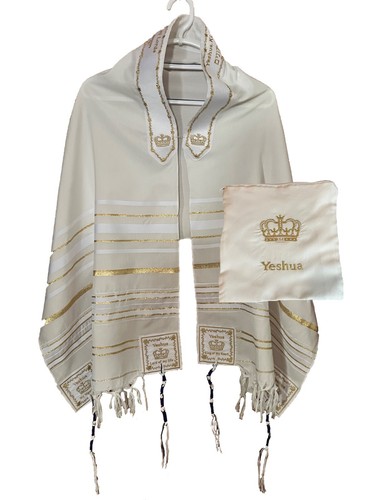 Xtra large white gold yeshua - large,
