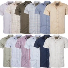 Mens Short Sleeve Check Shirt