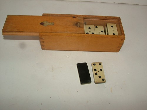 Vintage faux ivory dominoes - vintage,
