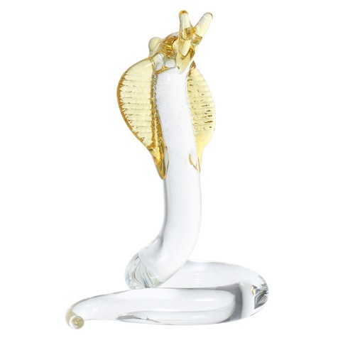Delicate snake statue crystal - snake,