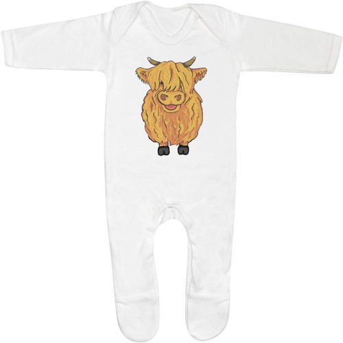 Happy highland cow baby - highland, cow'