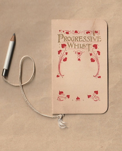 Progressive whist score card - score,