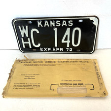 1972 Kansas License Plate C