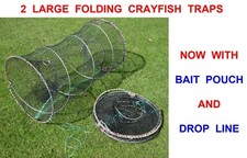 2 LARGE RON THOMPSON CRAYFISH TRAPS LIVE BAIT LOBSTER PRAWN CRAB DROP NET POT