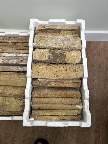 Reclaimed yellow brick slips - reclaimed,