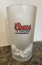 COORS LIGHT Lager Frosted Pint Glass Pub Bar Mancave Superb Condition