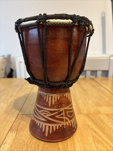 Hand crafted wooden bongo - wooden,