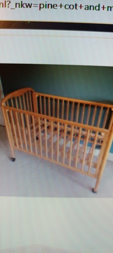 Solid pine baby cot - cot, bed