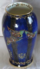 Crown Devon : Enamelled Butterfly Vase : Pattern 2296 : Art Deco