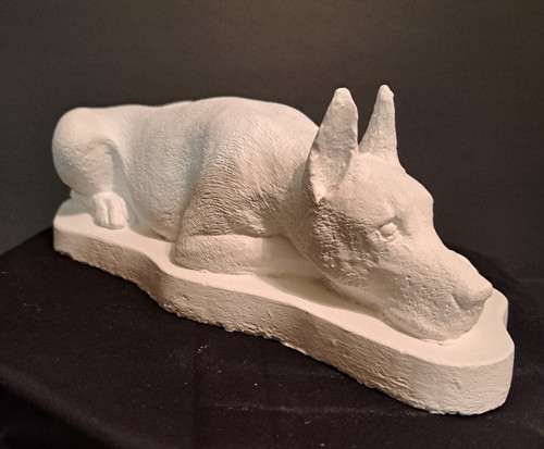 Doberman tall painted - 3, 7/8"