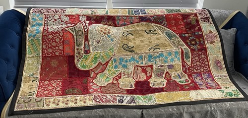 Patchwork elephant wall - patchwork,