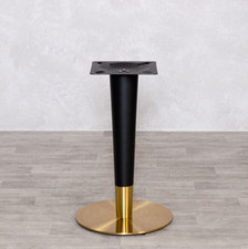 BRASS TABLE BASE BLACK DINING