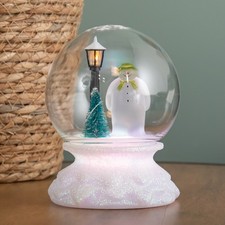 12cm Battery Operated Christmas Snow Globe with The Snowman & Multicoloured LEDs