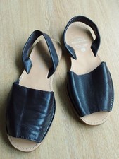 AVARCA MENORQUINA SIZE 5 DARK BROWN LEATHER FLAT SANDALS  G19101525B320