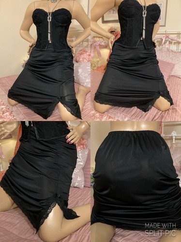 Vintage black semi sheer - black,