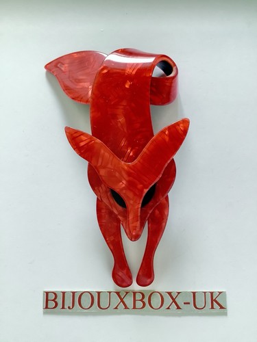 Lea stein fox brooch best - brooch.,