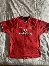 Man Utd Home Kit 2000/2002 Kids 10yrs