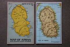 Pair of vintage map postcards