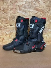 Sidi Rex Motorcycle Boots Black/Red/White UK 11 EU 46 Great Condition 