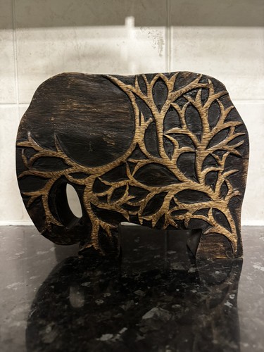 Large brown wooden decorative - large,