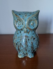 CERAMIC TEAL OWL FIGURE 18 CM