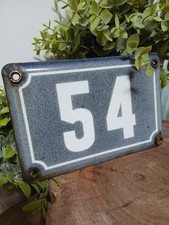 Vintage french enamel number - enamel,