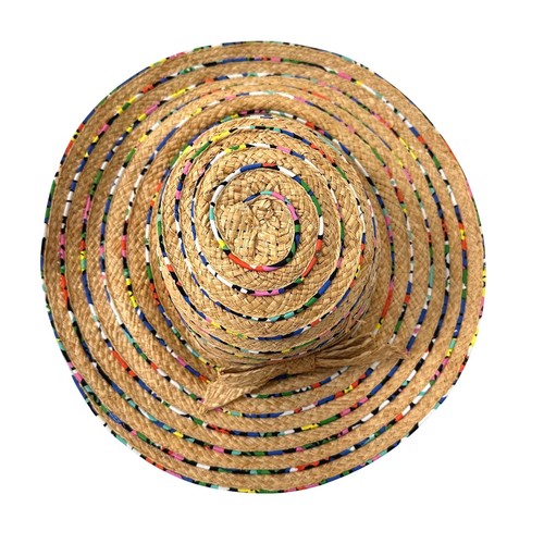 Vtg straw sun hat - sun, brim