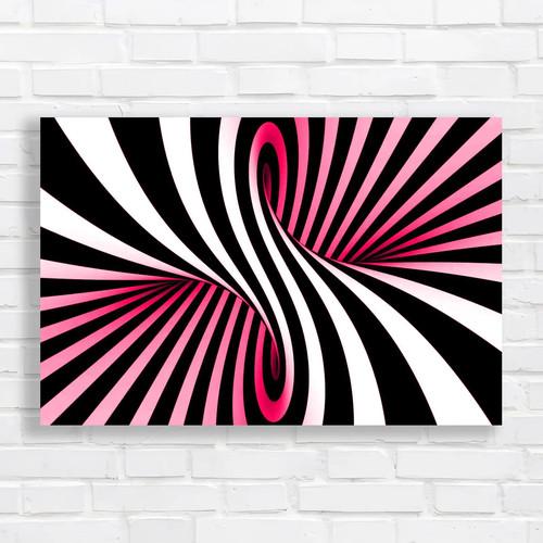 Optical illusion pink - illusion, canvas