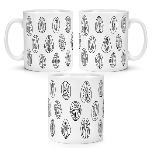 Vaginas cartoon pattern 10oz - cartoon,