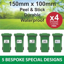 8x Wheelie Bin Numbers