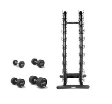 FULL 1-10kg DUMBBELL SET with STORAGE RACK for Home Gym Strength Training