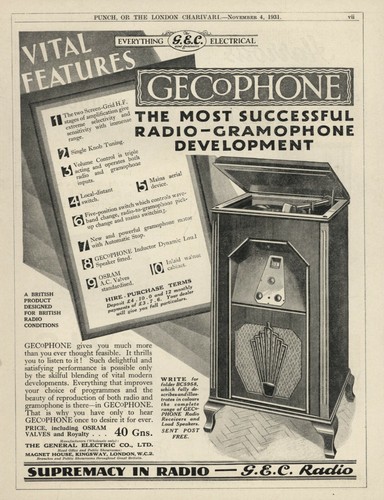Gecophone radio gramophone - gecophone, radio-gramophone