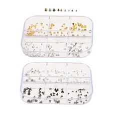  2 Boxes Punk Style Nail Art Accessories Charms Metal Rivet Studs Cone Spike