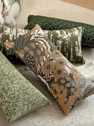 Forest green long lumbar - forest,