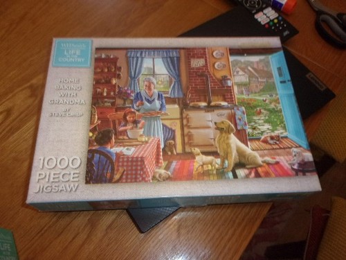 Home baking with grandma - home, by