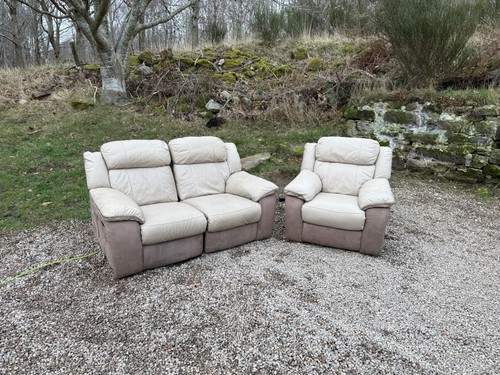 Reclining suede leather two - reclining,