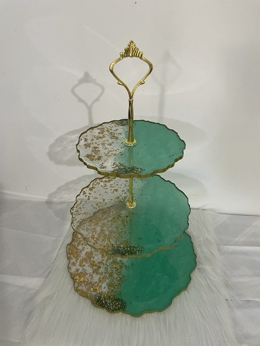 Epoxy resin cake stand - epoxy,