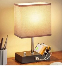 Table lamp with 2 USB ports