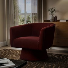 Deep red velvet swivel - velvet,